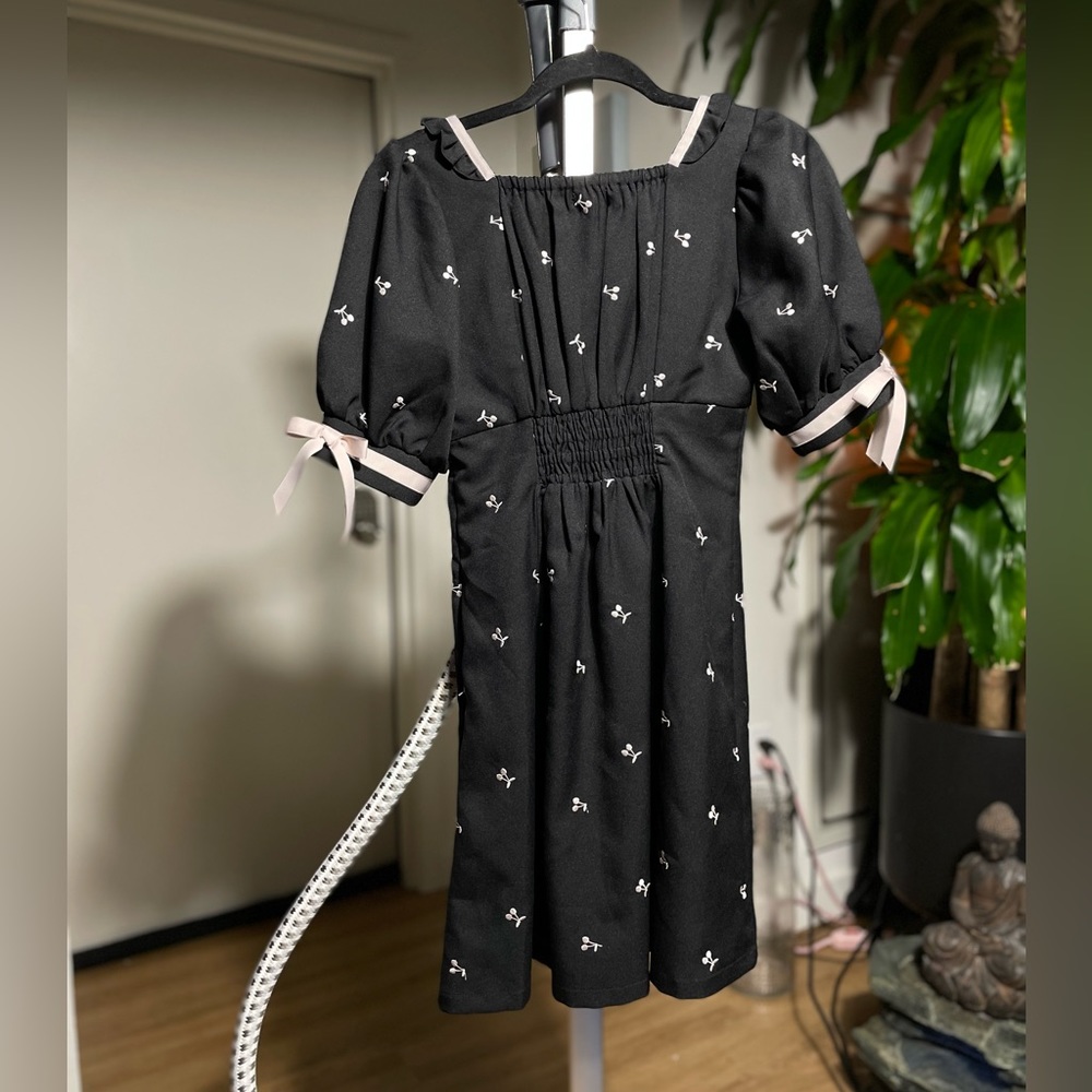 #46 Liz Liza Cherry Embroidery Dress - Picture 6 of 8